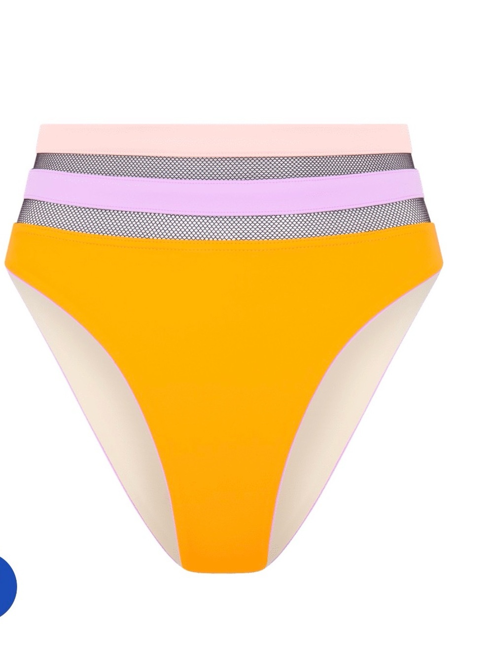 Agent Provocateur High-Waist Colorblock Bikini Bottoms in Orange, Pink & Lilac